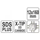 YATO Steinbohrer 12 x 160/100 mm vierflächig SDS-Plus