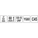 YATO Lochsäge 51 mm 5/8" TCT