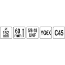 YATO Lochsäge 152 mm 5/8" TCT