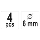 YATO Dübelmarkierung 6 mm (4 Stück)