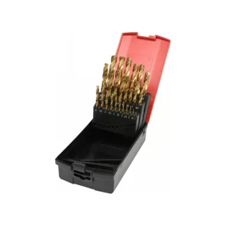 YATO Spiralbohrer-Set 25-teilig 1-13 mm HSS-TiN