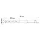YATO Universalbohrer 5,0 x 85/30 mm mit Bit-Aufnahme