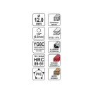 YATO Universalbohrer 12,0 x 120/70 mm für Bits