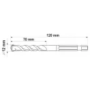 YATO Universalbohrer 12,0 x 120/70 mm für Bits