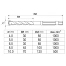 YATO Universalbohrerset 5-teilig 4-10 mm Bitfassung