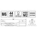 YATO Kombinierter Maschinenbohrer-Gewindebohrer M6 Bitspindel