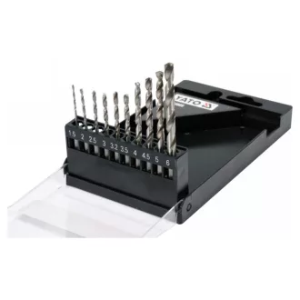   YATO Spiralbohrer-Set mit Bit-Halter 10-teilig 1,5-6 mm HSS 6542