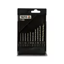 YATO Spiralbohrer-Set mit Bit-Halter 10-teilig 1,5-6 mm HSS 6542