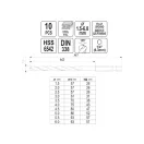 YATO Spiralbohrer-Set mit Bit-Halter 10-teilig 1,5-6 mm HSS 6542