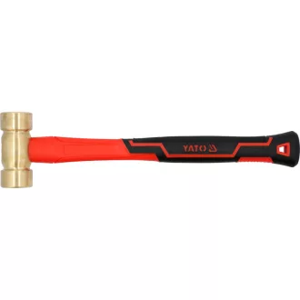 YATO Messinghammer 800 g mit Fiberglasstiel