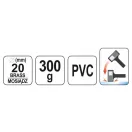 YATO Kunststoffhammer und Kupfer 300 g rückstoßfrei 20 mm