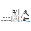 YATO Gummihammer 2400 g rückstoßfrei 70 x 70 x 140 mm