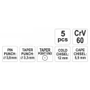 YATO Scoring-Set 5-teilig CrV60