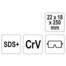 YATO Nutschaft 250 mm SDS-Plus