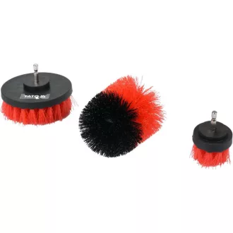 YATO Nylonbürstenset 3-teilig 5, 8, 10 mm Bitfassung