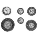 YATO Stiftbürste, Topfbürstenset 6-teilig inox