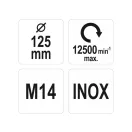 YATO Winkelschleiferbürste M14 125 mm Inox