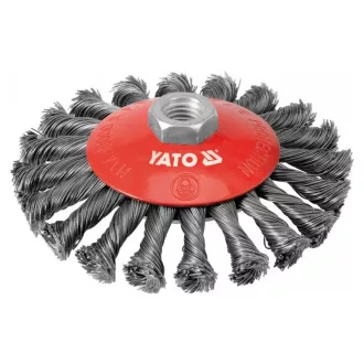 YATO Verdrehter Drahtbürstenkopf M14 125 mm inox