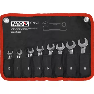 YATO Ratschenringschlüssel-Set 8-teilig kurz 10-19 mm