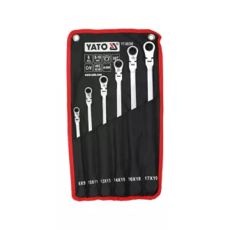   YATO Gelenk-Sternschlüssel-Set 6-teilig 8 - 19 mm extra lang