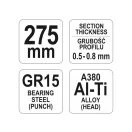 YATO Profilzange (für Trockenbau) 275 mm d= 0,5-0,8 mm