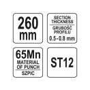 YATO Profilzange (für Trockenbau) 260 mm d= 0,5-0,8 mm