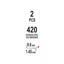 YATO Doppelseitiger Spachtelsatz 2-teilig