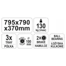 YATO Werkzeugwagen mit Tablett