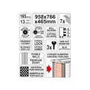 YATO Werkzeugwagen mit Werkzeugen 165 Teile