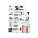 YATO Werkzeugwagen mit Werkzeugen, 177 Teile, leicht