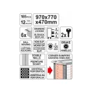 YATO Werkzeugwagen mit Werkzeugen 185 Teile