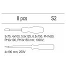 YATO Schraubendreher-Set 8-teilig isoliert bis 1000 V (Schubladeneinsatz)