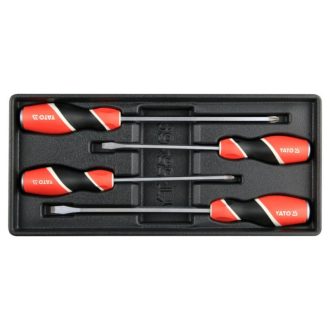 YATO Schraubendreher-Set 4-teilig Impact (Schubladeneinsatz)