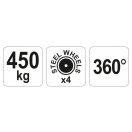 YATO Motorenmontageständer 450 kg mit Rollen