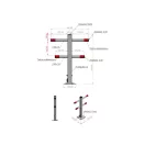 YATO Parkplatzsperre mit Schloss