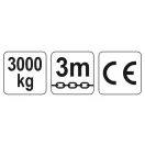 YATO Kettenzug 3000 kg 3 m