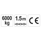YATO Hebelkettenzug 6000 kg 1,5 m