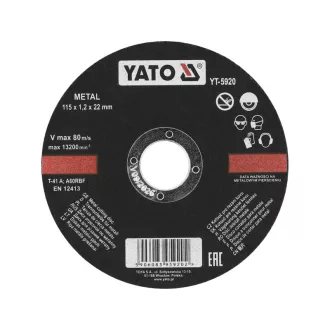 YATO Schneidscheibe für Metall 115 x 1,2 x 22 mm