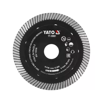 YATO Diamanttrennscheibe 115 x 1,3 x 10 x 22,2 mm Turbo