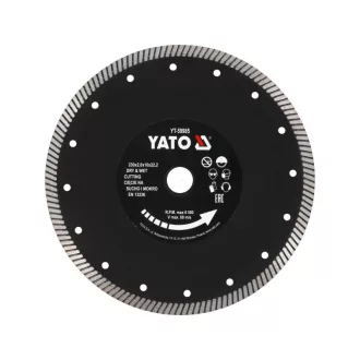 YATO Diamanttrennscheibe 230 x 2,0 x 10 x 22,2 mm Turbo