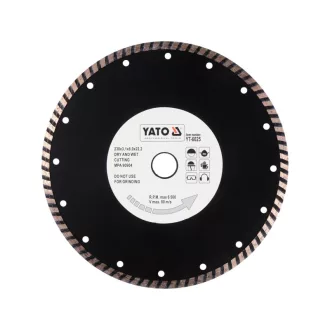 YATO Diamant-Trennscheibe 230 x 3,1 x 8,0 x 22,2 mm Turbo