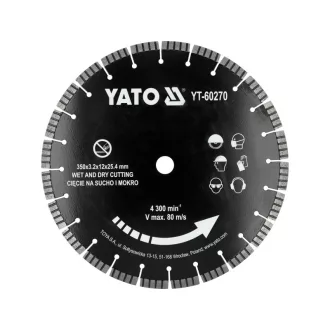 YATO Diamanttrennscheibe 350 x 25,4 mm