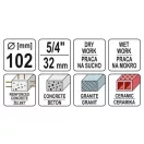 YATO Diamant-Bohrkrone 102 mm