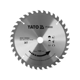 YATO Sägeblatt für Holz 235 x 25,4 x 1,8 mm / 36T