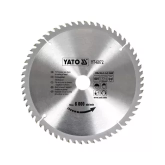 YATO Sägeblatt für Holz 250 x 30 x 2,2 mm / 60T