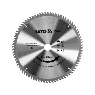 YATO Sägeblatt für Holz 315 x 30 x 2,5 mm / 80T