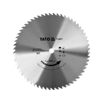 YATO Sägeblatt für Holz 500 x 32 x 2,9 mm / 60T