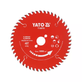   YATO Sägeblatt für Aluminium, teflonbeschichtet, 140 x 20 x 2,4 mm / 48 Zähne