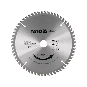 YATO Sägeblatt für Aluminium 180 x 20 x 1,5 mm / 60T