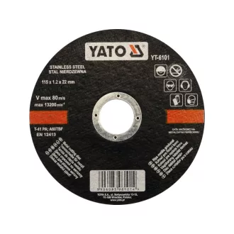 YATO Trennscheibe für Metall 115 x 1,2 x 22 mm inox